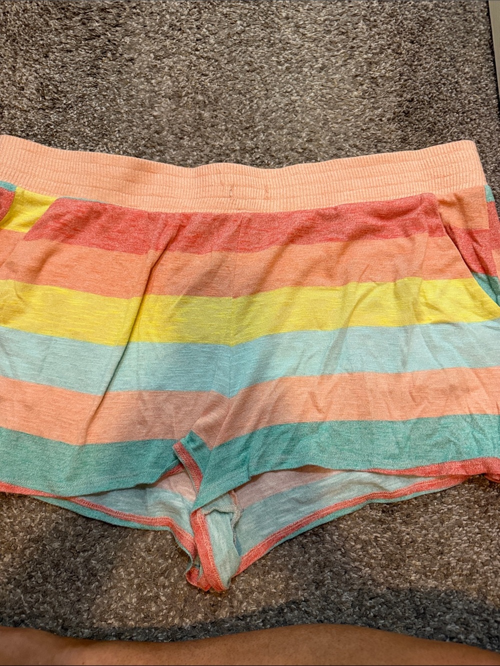 Striped Pastel Lounge Shorts - Multi